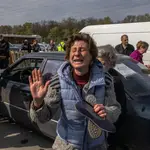 Natalia, una de las mujeres evacuadas de Mariupol tras pasar dos meses bajo tierra en la acería de Azovstal