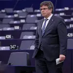 El expresident de la Generalitat Carles Puigdemont en el Parlamento europeo