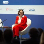 La alcaldesa de Barcelona, Ada Colau, durante la jornada inaugural de la XXXVII Reunió Cercle d’Economia, en el hotel W Barcelona, a 4 de mayo de 2022. David Zorrakino / Europa Press