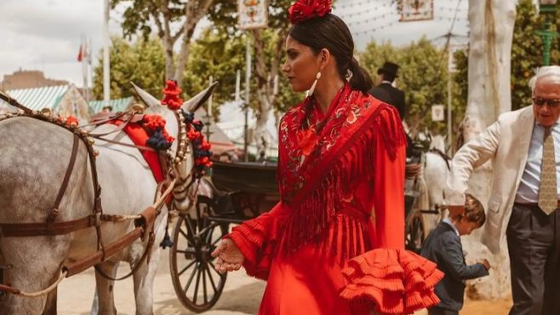María García de Jaime en la Feria de Sevilla.