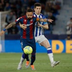 José Luis Morales con el Levante. EFE / Juan Carlos Cárdenas.
