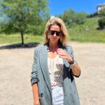 Amelia Bono con look perfecto de oficina en septiembre.