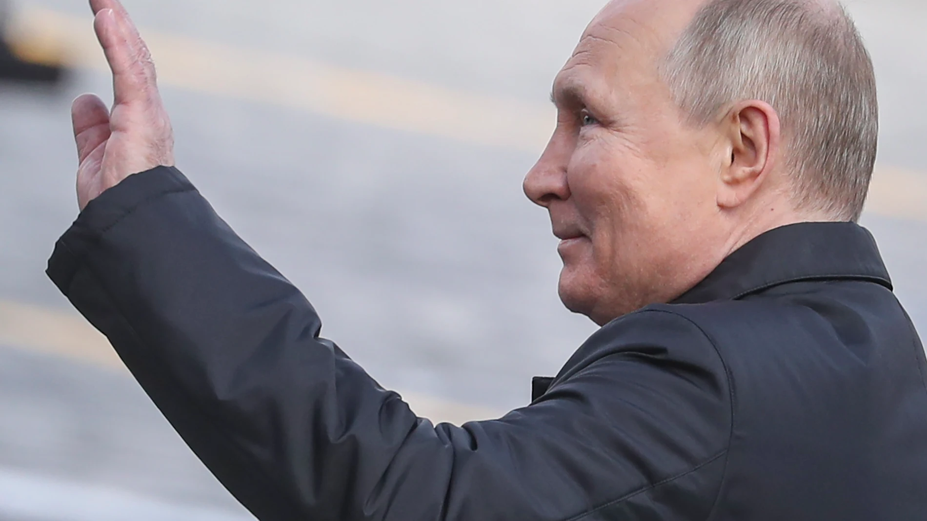 Vladimir Putin durante el desfile del Día de la Victoria en Moscú el 9 de mayo