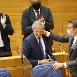 Núñez Feijóo felicita a Alfonso Rueda, presidente de la Xunta