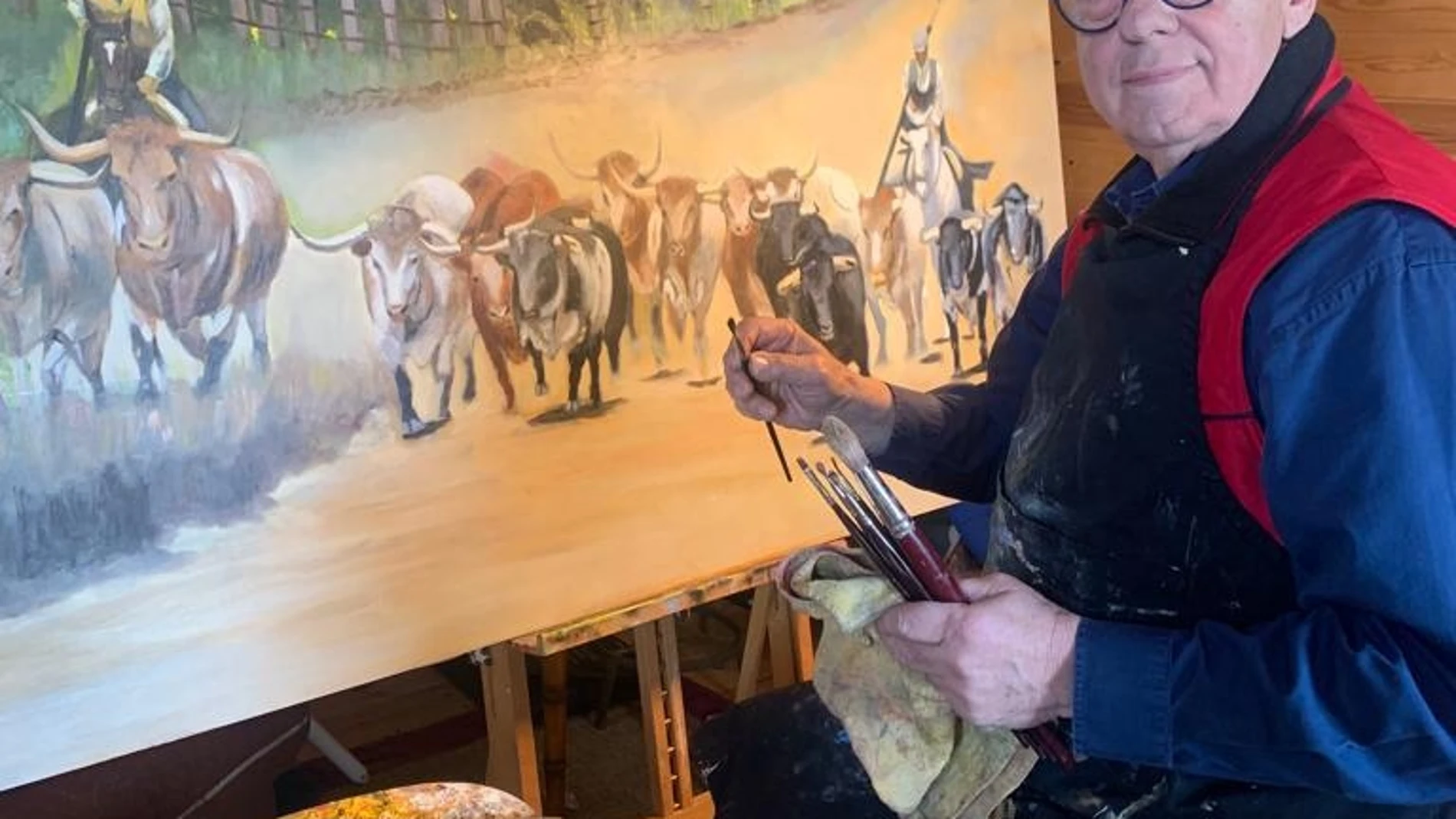 Alejandro Yunta, pintor barcelonés que expone en Las Ventas