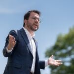 El presidente de la Generalitat y coordinador nacional de ERC, Pere Aragonès, en un acto celebrado hace unos días en Girona