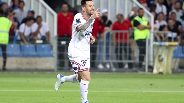 Messi celebra un gol con el PSG en la presente temporada