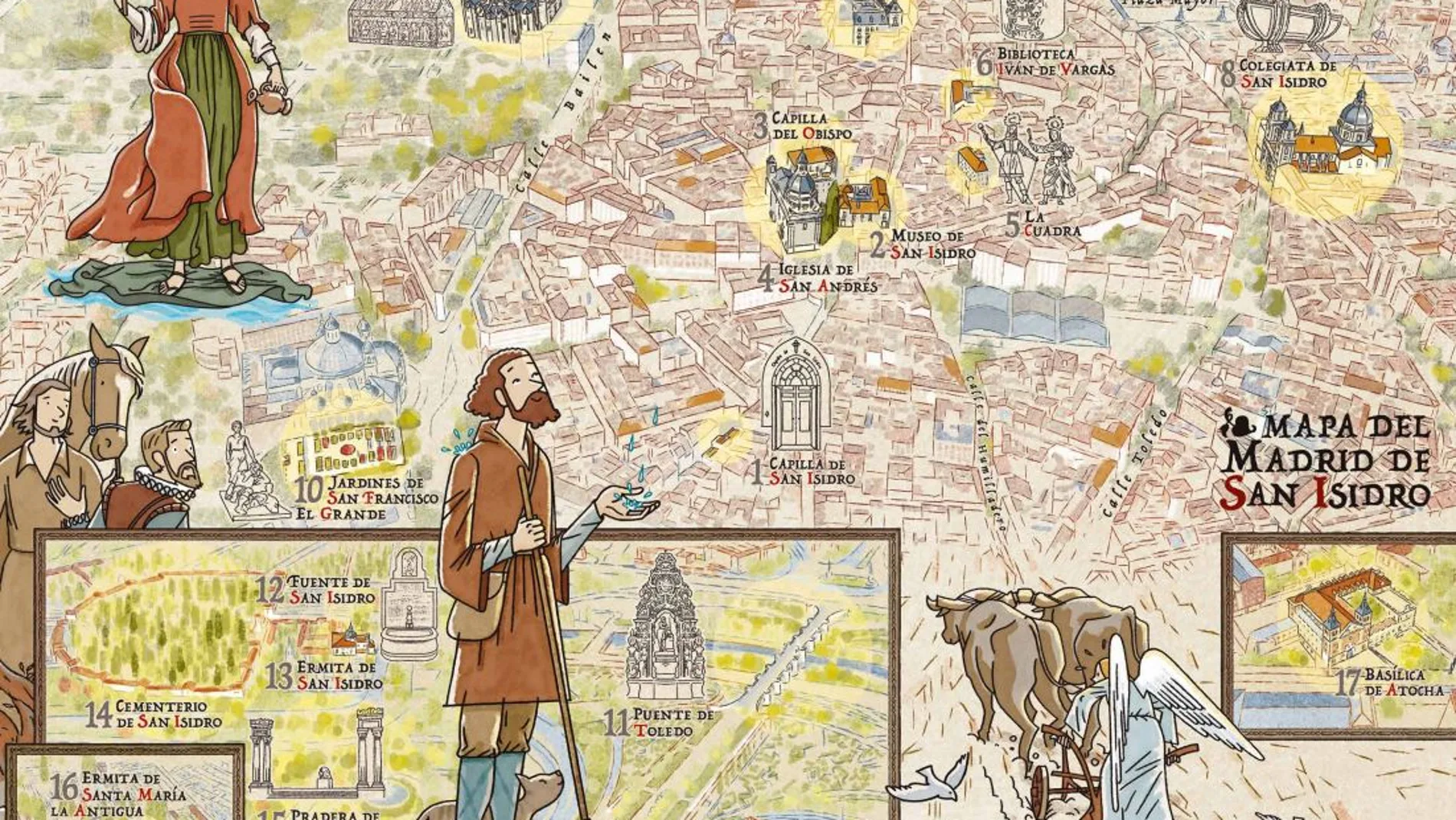 Mapa ilustrado de San Isidro