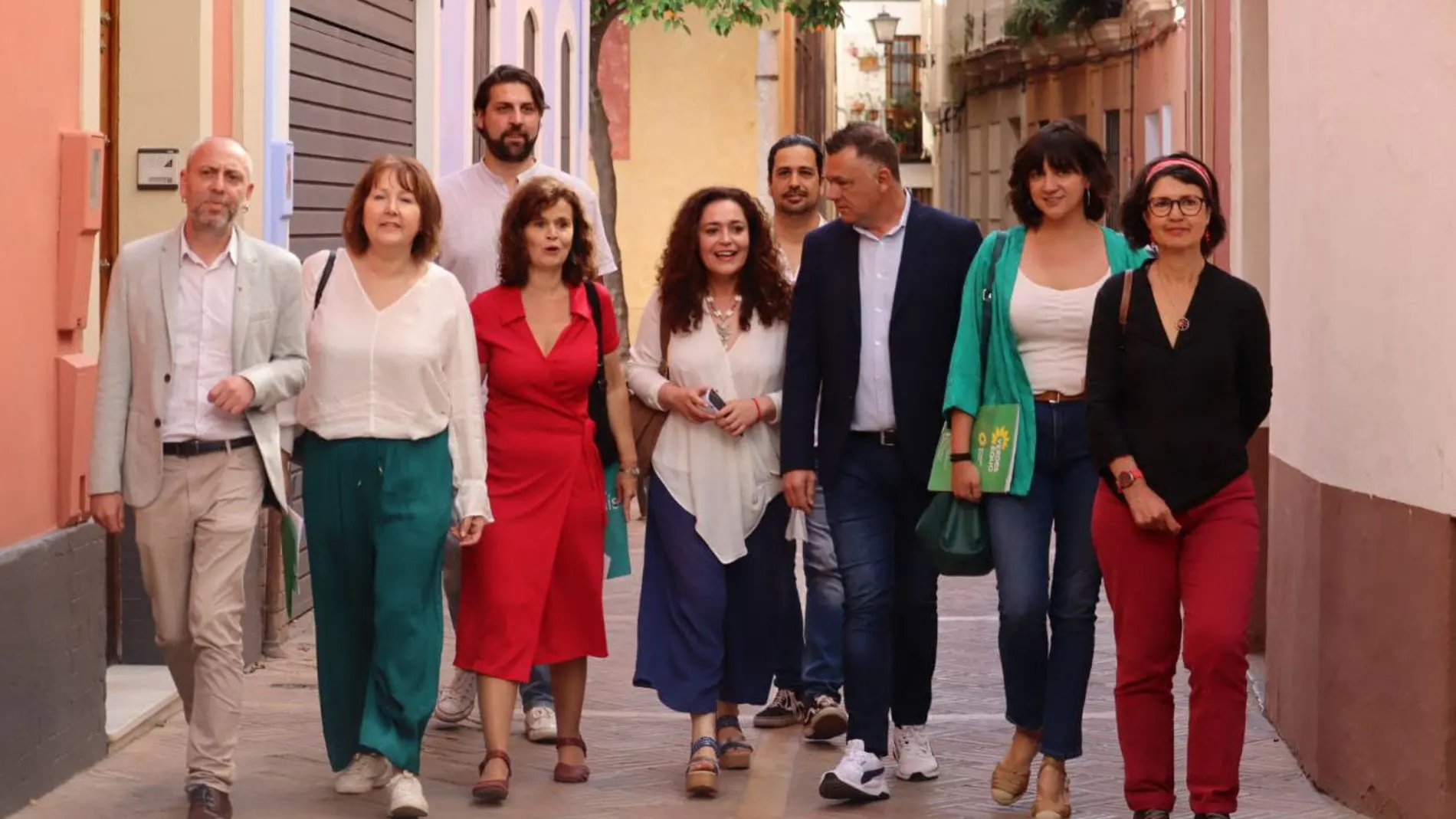 Los integrantes de Por Andalucía, con Inmaculada Nieto en el centro