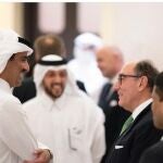 Ignacio Galán con el emir de Catar, Tamim bin Hamad Al Thani, en Doha