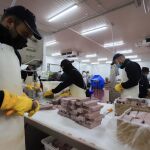 Varios operarios trabajan en la factoría de Gadira en Barbate, que ya utiliza «tecnología pionera a nivel mundial», según su gerente