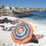 Vista de una playa de Corralejo, en Fuerteventura