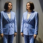 La líder de la oposición bielorrusa, Svetlana Tikhanovskaya, hoy en Madrid.