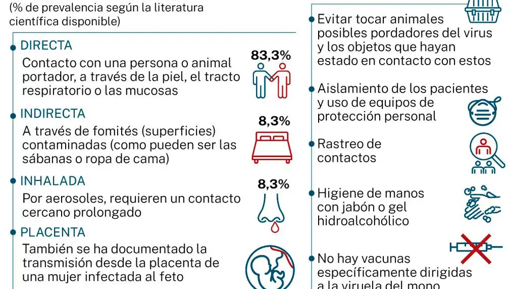 Cadenas transmisión viruela del mono