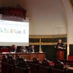Josep Vergés, durante su ponencia en la Real Academia Nacional de Medicina