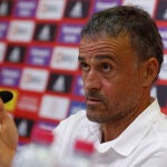 Luis Enrique, durante su conferencia de prensa