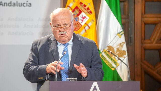 El consejero de Salud y Familias, Jesús Aguirre