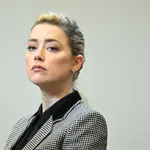 La actriz Amber Heard durante la vista de este martes