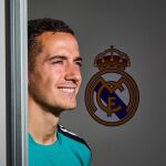 Entrevista con el futbolista Del Real Madrid Lucas Vazquez, en la Ciudad Deportiva de Valdebebas de Madrid. El equipo prepara el partido de la final de la Liga de Campeones que los enfrentará ante el Liverpool el próximo 28 de mayo en París.