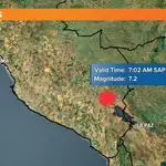 El seísmo se produjo cerca de la frontera de Perú con Bolivia