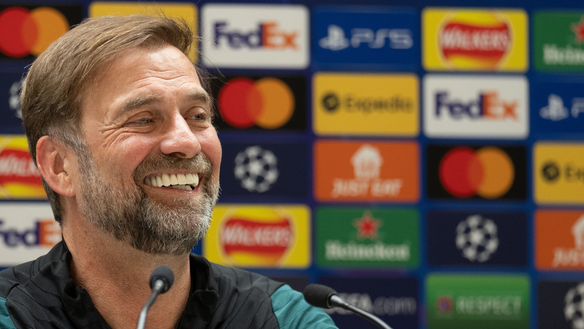 Entrenador del Liverpool Jurgen Klopp en una rueda de prensa