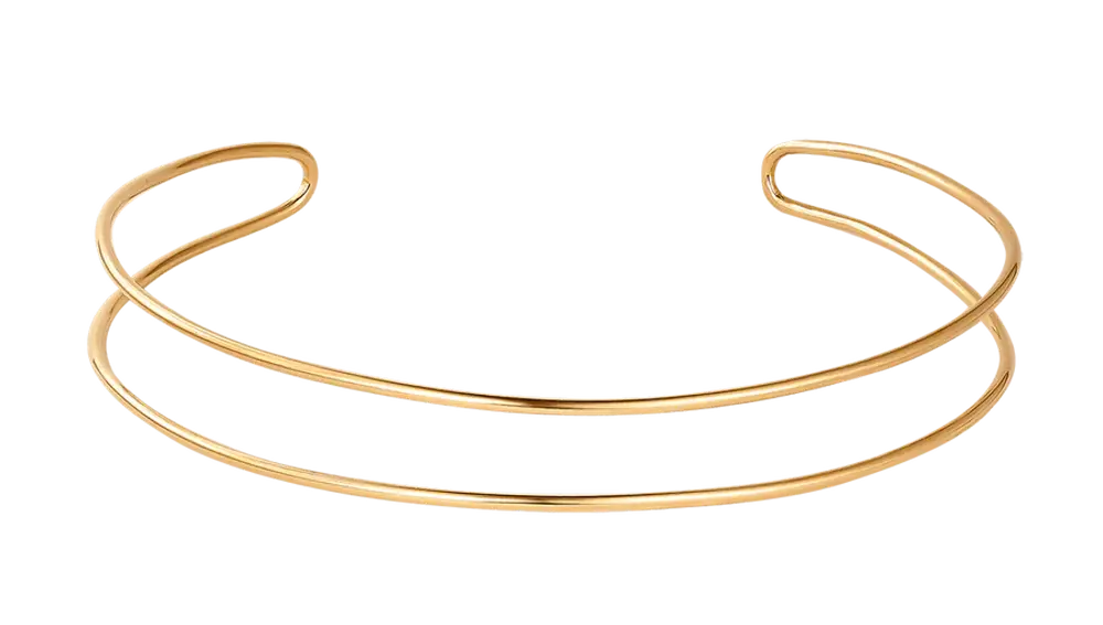 Choker de latón bañado en oro, de Dime que me quieres