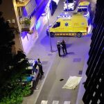 Agentes de los Mossos, en el lugar de los hechos