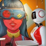 Uno de los robots del restaurante valenciano Crensa, pionero en esta tecnología hostelera