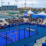 Imagen de las pistas de la Rafa Nadal Academy by Movistar transformadas para la disputa del TAU Mallorca Challenger del WPT RAFA NADAL ACADEMY BY MOVISTAR