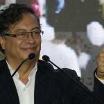 El candidato izquierdista Gustavo Petro