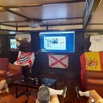 Así se vio el partido a bordo del buque