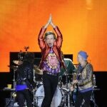 Mick Jagger durante el concierto de The Rolling Stones en Madrid