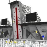 Recreación del rocódromo, instalado en Plaza de España el próximo 4 y 5 de junio