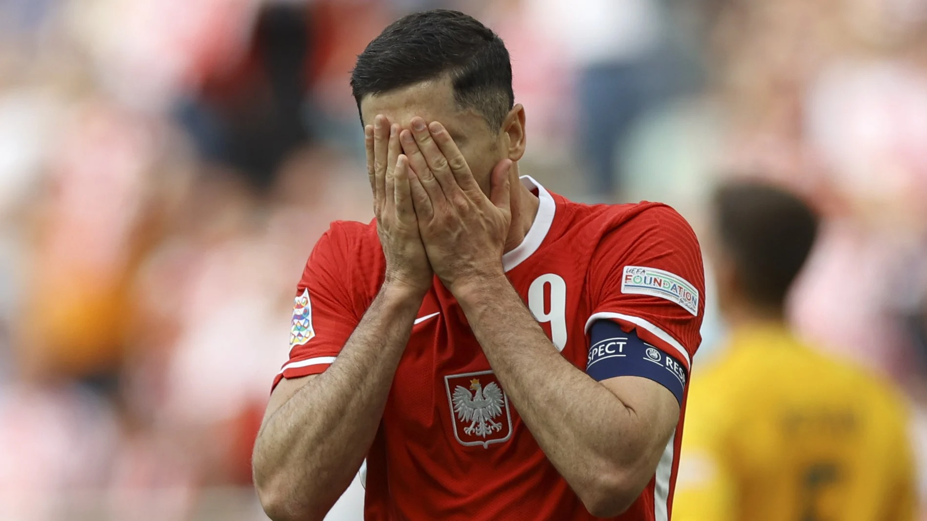 Robert Lewandowski está jugando con Polonia la UEFA Nations League.