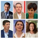 Los candidatos a la Junta de Andalucía. EFE
