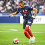 Kylian Mbappé, en un partido con la selección francesa.