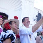 El candidato de Cs, Juan Marín, en la aldea del Rocío