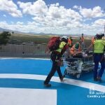 Evacuado en helicóptero un ciclista con varias picaduras de abejas en El Espinar (Segovia)