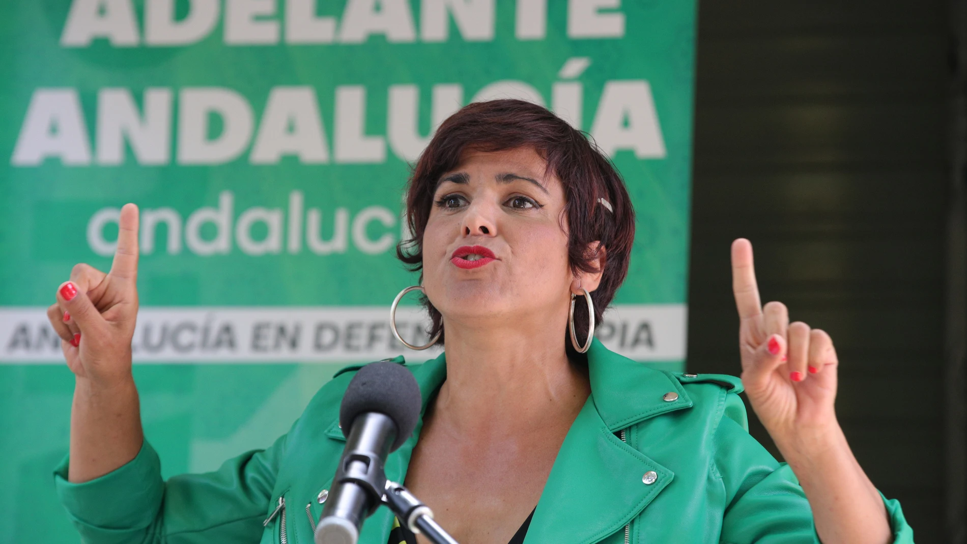 La candidata de Adelante Andalucía a la presidencia de la Junta, Teresa Rodríguez