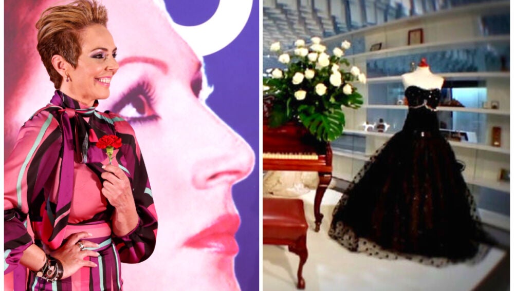 Rocío Carrasco y algunos de los enseres de Rocío Jurado