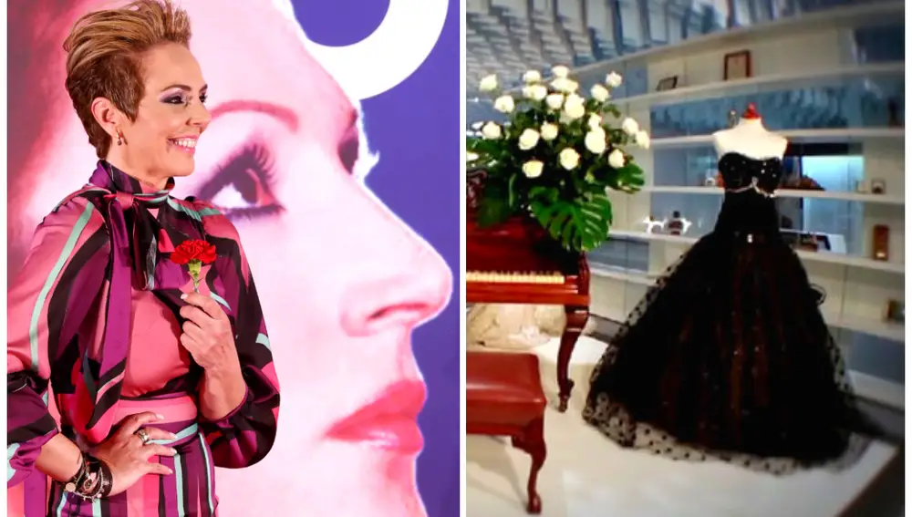 Rocío Carrasco y algunos de los enseres de Rocío Jurado