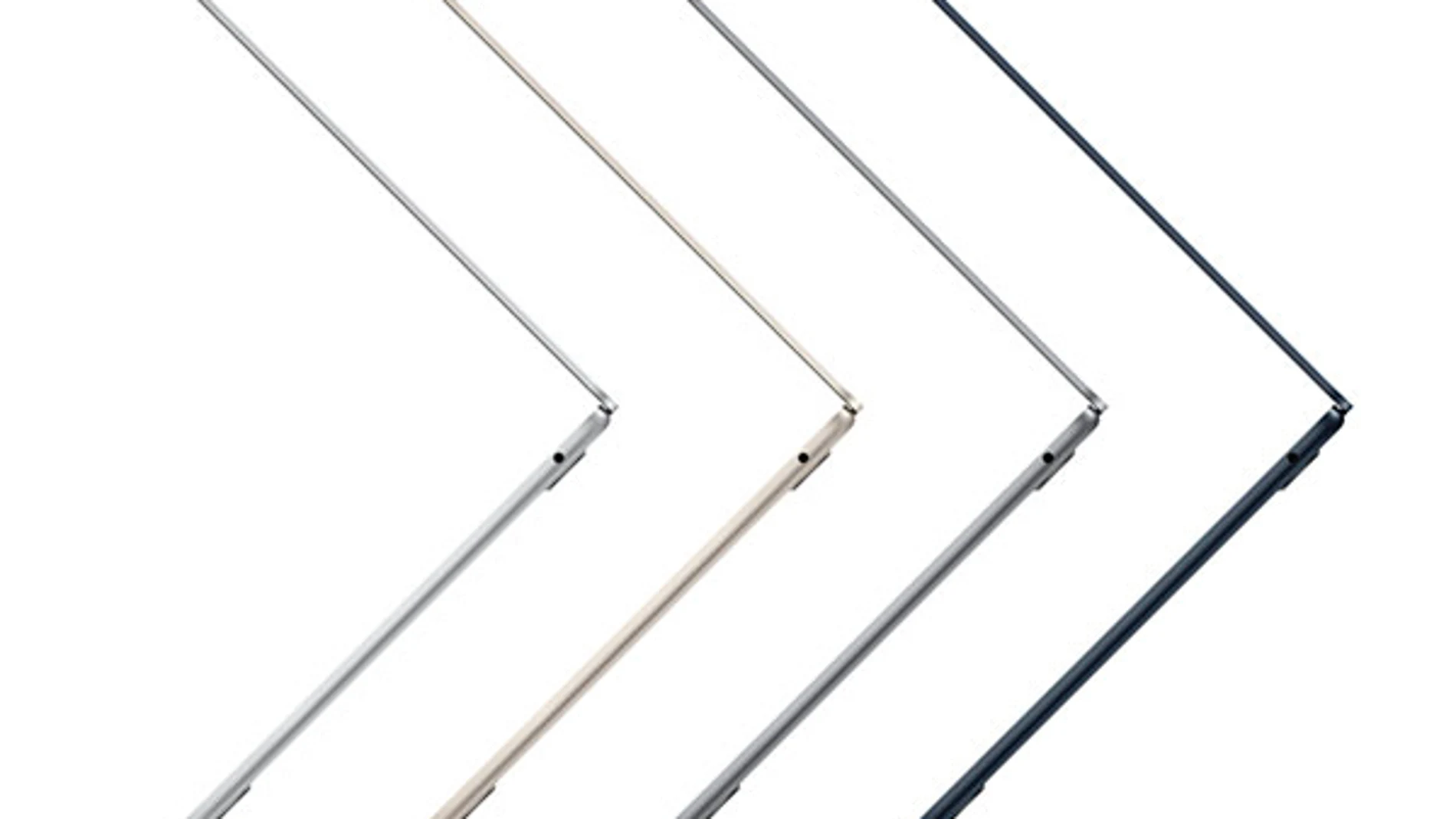 Los nuevos MacBook Air de 13,6 pulgadas equipados con procesadores M2.