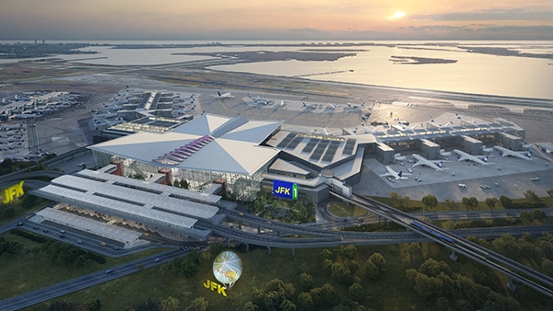 Recreación de la nueva terminal del aeropuerto neoyorquino