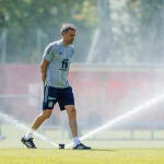 Luis Enrique, durante un entrenamiento de la selección