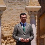 El presidente de la Junta de Andalucía, Juanma Moreno, en Medina Azahara