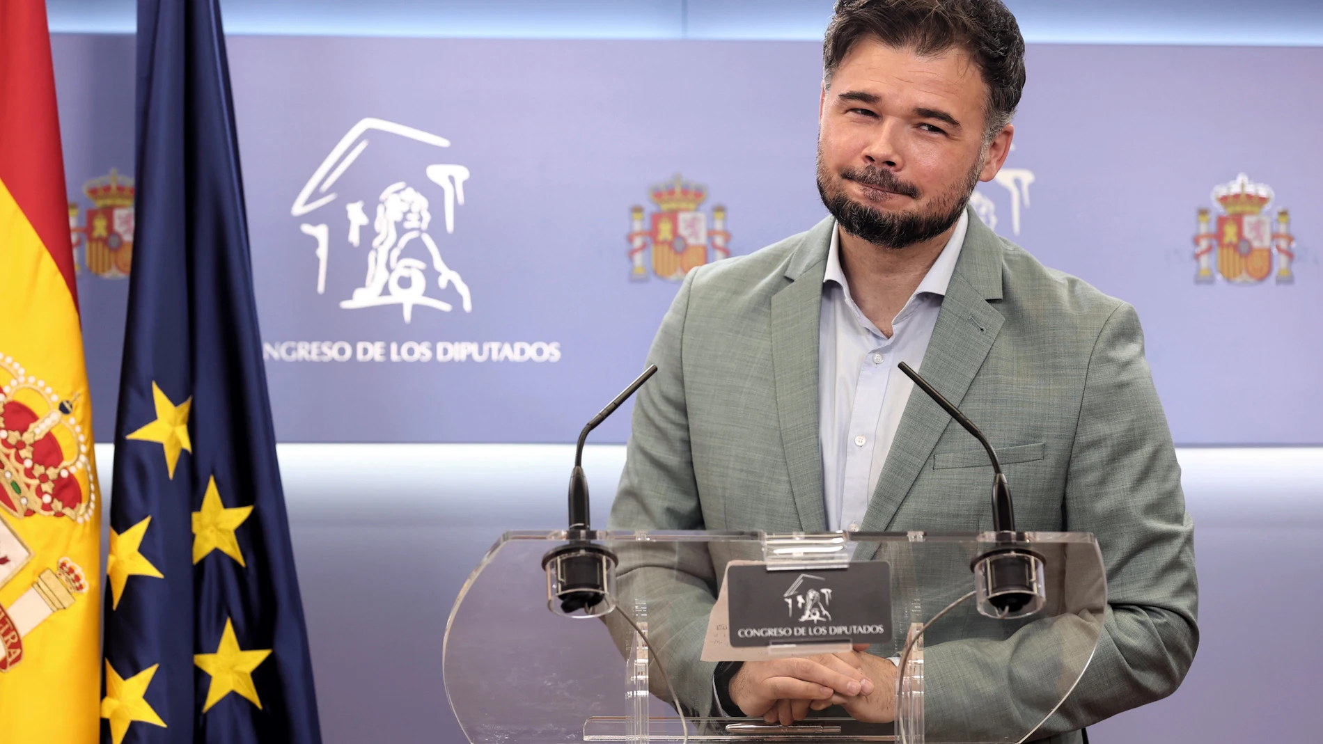 El portavoz de Esquerra Republicana (ERC) en el Congreso, Gabriel Rufián.