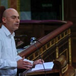 El diputado de Podemos Txema Guijarro interviene en el pleno del Congreso que se celebra este martes en la Cámara Baja.