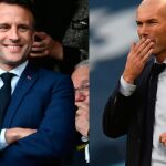Emmanuel Macron y Zinedine Zidanne