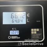 Pantalla con el error en la gasolinera