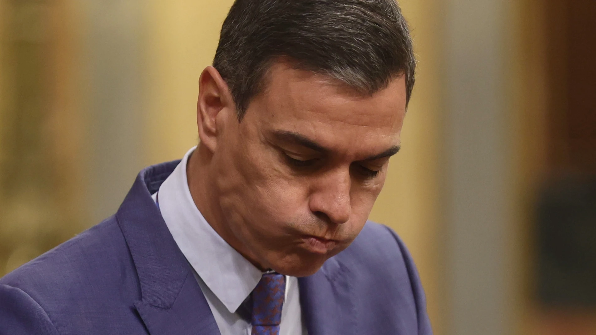 El presidente del Gobierno, Pedro Sánchez, en una sesión plenaria.